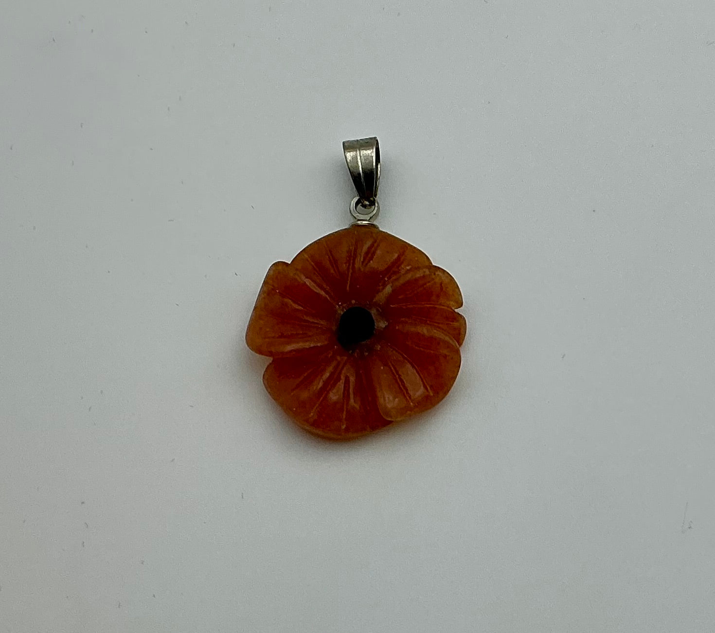 Red Aventurine and Onyx Pendant