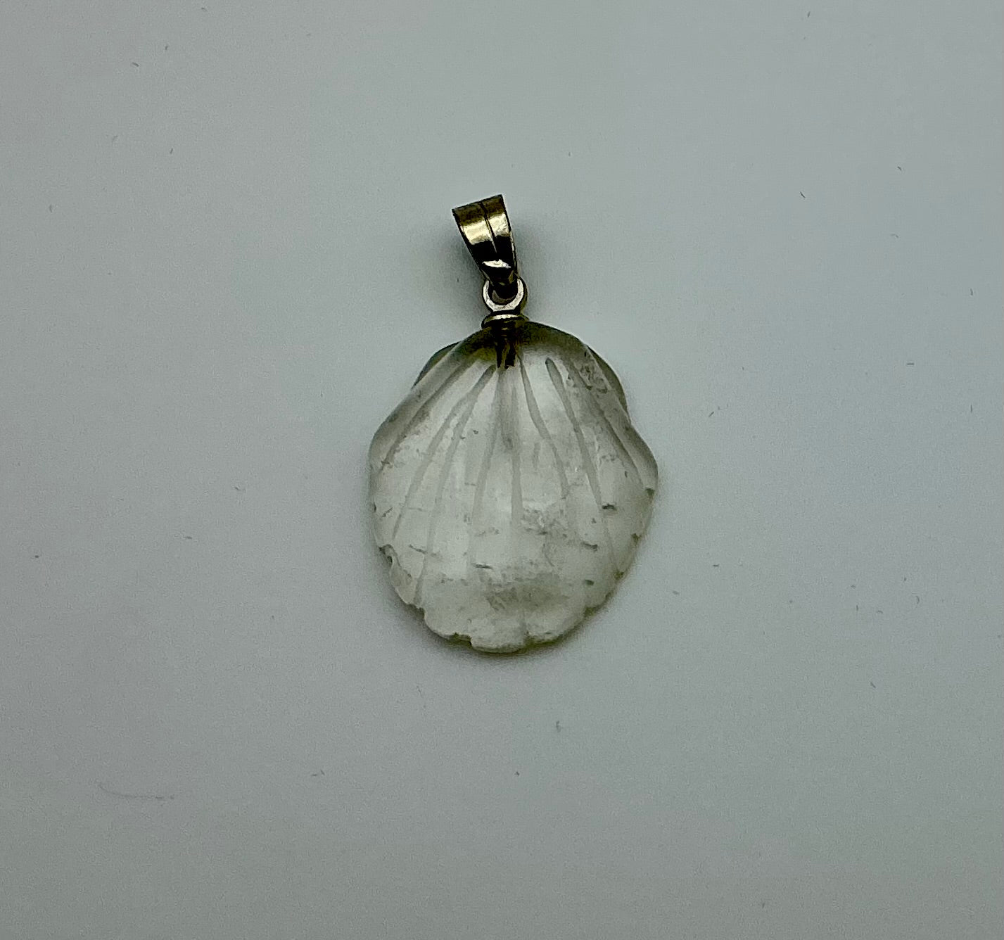 Clear Quartz Shell Pendant