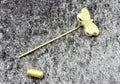 Gold Rhinestone Butterfly Hat Pin