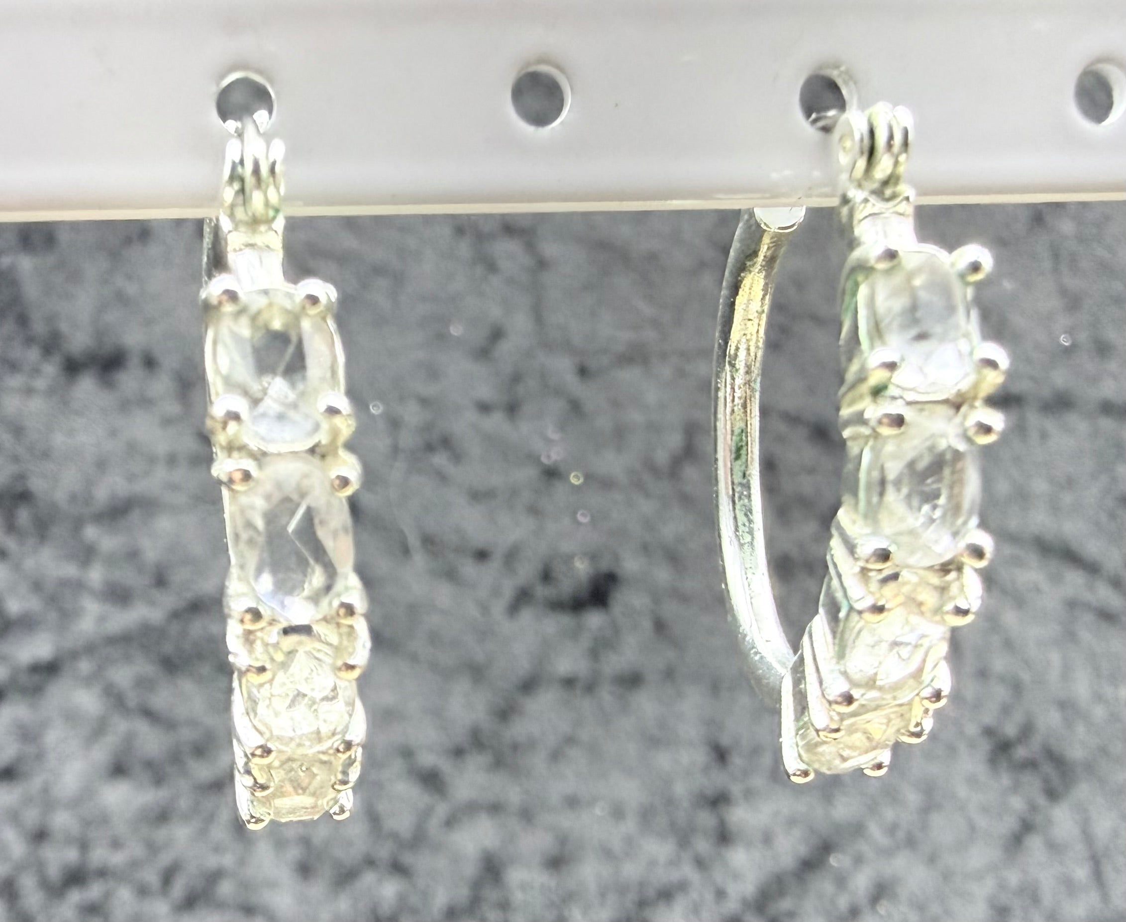 White CZ Hoops