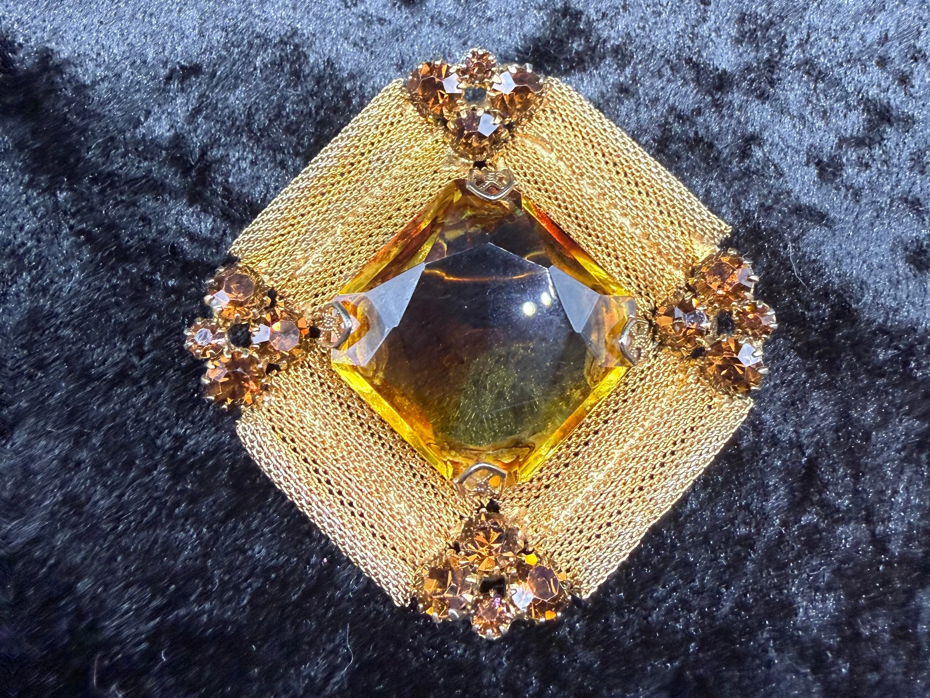 Antique Gold Jewel Brooch
