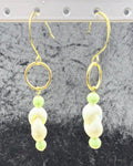 Gold Vintage Beaded Circle Earrings