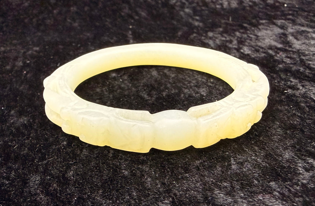 Antique Carved Dragon Jade Bangle