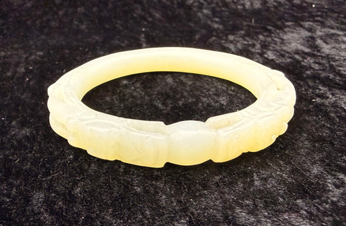 Antique Carved Dragon Jade Bangle
