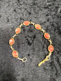 Orange Stone Gold Bracelet