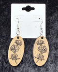 Oval Flower Stalks Earrings