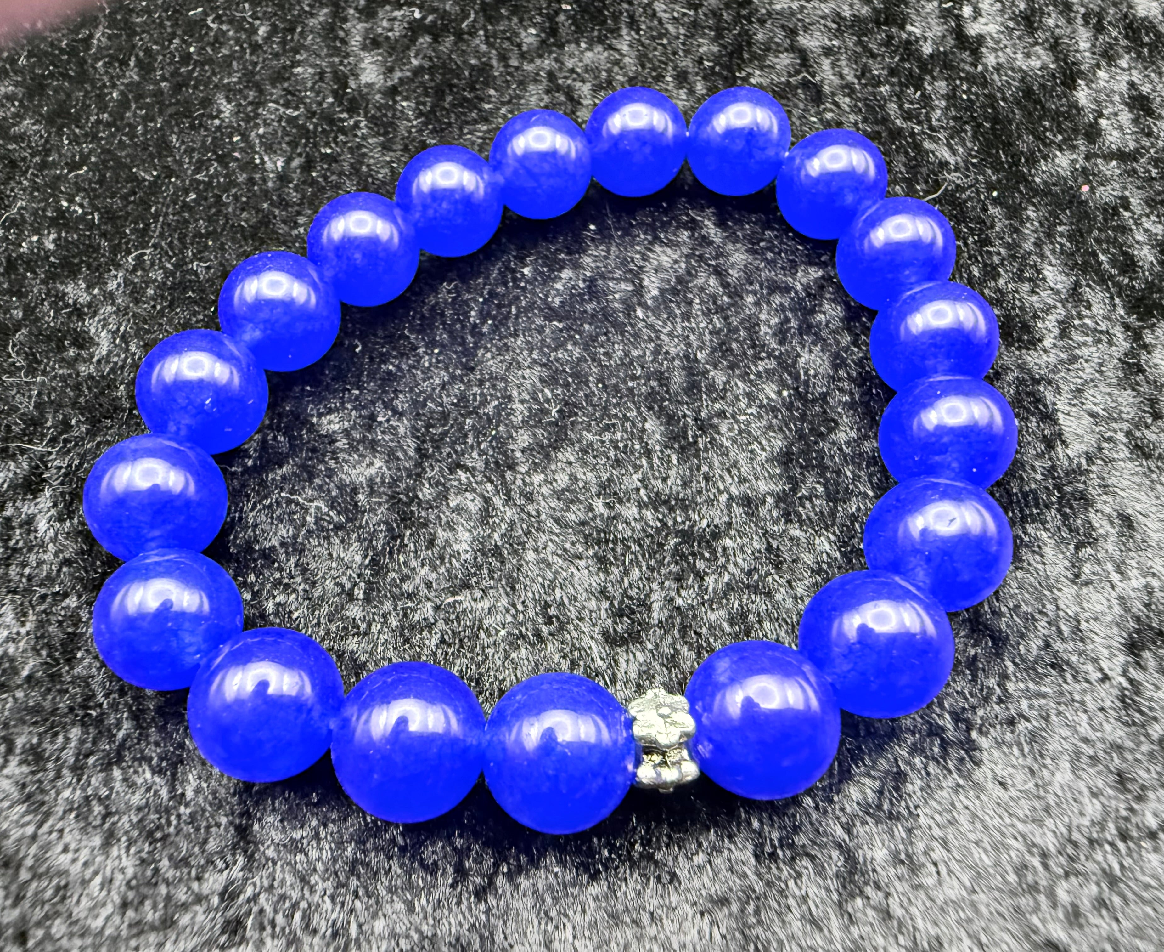 Blue Agate Beaded Bracelet