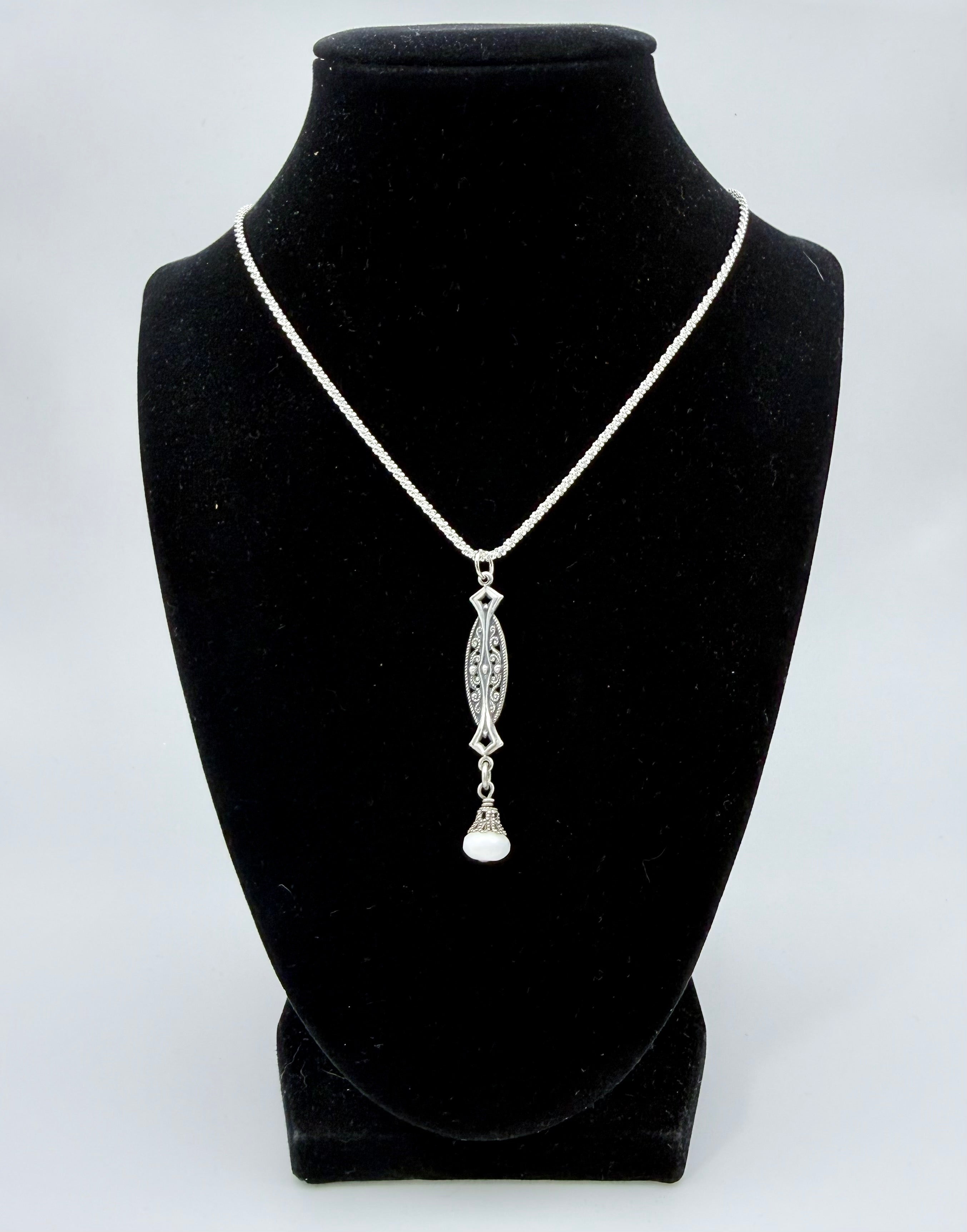 Art Deco Mother of Pearl Pendant