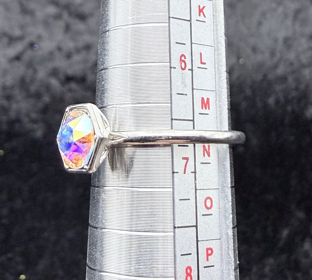 Hexagon Holographic Ring