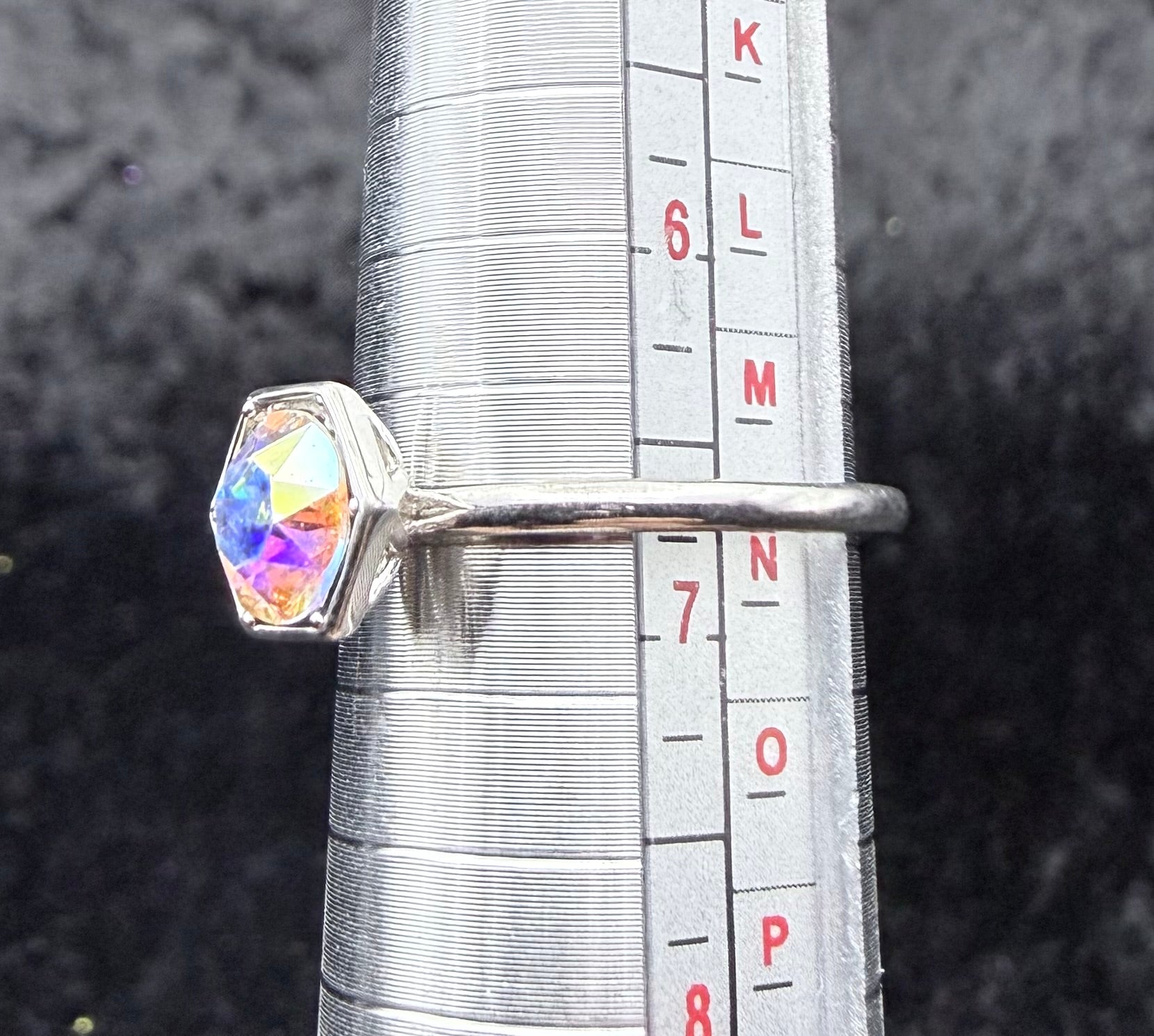 Hexagon Holographic Ring